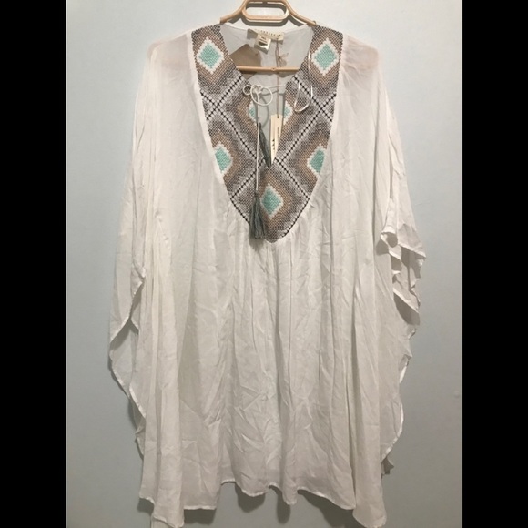 NWT Lovestitch Embroidered Peasant Blouse M/L - Picture 2 of 8